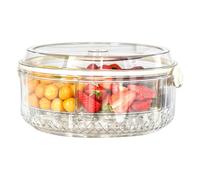 Generico Veggie Tray | Portable Divided Food Keeper Box With Lid And Handle