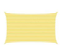 Generico Vela da Ombra Solare Giallo e Bianco 5 x 3 m,Prato e Giardino,Vita all'aperto,Ombrelloni e parasole-42031072