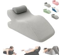 Generico Veliqu Sweet Spot Pillow, Upgraded Couples Pillow, 27° Ergonomic Memory Foam, Neck & Back Support, Ideal for Intimacy, Comfortable Posture for All Sleeping Positions (Light Grey)