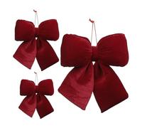 Generico Velved Bows - Red Holiday Tree Decorations for Christmas Tree | Festive Garland Bows for Christmas Trees, Wreaths, Front Doors, Holiday Parties, Weddings, And Home Décor