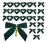 Generico Velvet Bow - 3.5x3.5in Velvet Bow Soft Texture & Festive Look | Multi-Use Holiday Decoration Bows, Christmas Tree Ornaments for Wreaths, Packaging, Cookie Bags, Festive Crafts