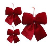 Generico Velvet Bows for Christmas Tree, Home Seasonal Deocr for Holidays, Garland Bows for Party, Red Christmas Velvet Decor Supplies, Wedding Home Tree Front Door Wreath