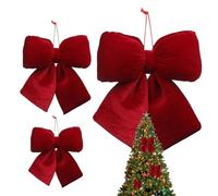 Generico Velvet Christmas Bowws, Holiday B0ws, Seasonal Decorative B0ws for Christmas Tree, Wreath, Garland, Front Door, Gift Wrapping, Candy Bags, Party, Wedding, Indoor Outdoor Home Decorations