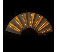 Generico Ventaglio Cinese a Led Luminoso - Ventilatore Pieghevole Illuminato | Ventaglio Pieghevole Grande Ventaglio Pieghevole Portatile in Tessuto Di Nylon | Grande Ventaglio Pieghevole Per