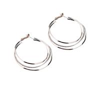 Generico Ventaglio di temperamento esagerato multistrato grande cerchio per l'orecchio Nuovi orecchini a cerchio con in argento Temperamento estivo femminile Orecchini Pendenti (Silver #9, One Size)
