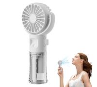 Generico Ventaglio Manuale Con | Ventaglio Nebbizzante Portatile Mano | Accessorio Rinfrescante Ricaricabile USB Mini Climatizzatore con Spray per Viaggio e Camminata per Tutti