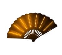 Generico Ventaglio Pieghevole Con Luce | Ventagli Grandi Pieghevoli A LED Per Uomo E Donna | Ventilatore Da Festival, Ventaglio Portatile Multiuso Da Viaggio, Di Carnevale Per La Danza Del Ventr