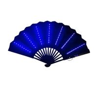 Generico Ventaglio pieghevole illuminato - Ventaglio pieghevole per, spettacoli di performance per fan di feste Spettacolo notturno di danza Spettacoli di decorazione della stanza del bar DJ