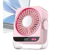 Generico Ventilador De Mesa Pequeño Recargable | 5 Velocidades Ajustables De - Ventilador Personal Para Escritorio, Hogar, Oficina, Dormitorio, Aula, Apartamento