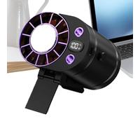 Generico Ventilateur De Ceinture Portable - 8,9x8,4cm 260g, Mini Ventillateur Rechargeable, Refroidisseur Semi-conducteur 100 Vitesses, Pour Chantier Extérieur Voyage Camping Et Poussette