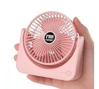 Generico Ventilateur De Table - 3 Vitesses Rechargeable Silencieux, Puissance De Refroidissement Optimale | Batterie 3000 MAh | Pour Maison Bureau Camping Voyage Pêche Usage Domestique Extérieur