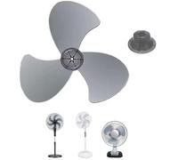 Generico Ventilator Flügel Ersatz 40 Cm - Universal 3-Blatt Propeller Mit Mutterabdeckung | PP Kunststoff, Leicht & Robust | Ersatzteil Für Standventilator, Tischventilator & Bodenventilator