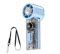 Generico Ventilatore A Batteria - 1-100 Livelli Display Digitale Apparecchio Alimentato a Batteria - Ventilatore Manuale - Per Estate Viaggi All'Aperto Spiaggia Sport Ufficio Scrivania Escursioni