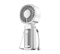 Genérico Ventilatore a mano, pieghevole a mano, con display a LED, grande potenza, ventilatore portatile di raffreddamento, per viaggi estivi, escursioni, spiaggia, scrivania, casa