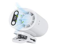 Generico Ventilatore a Morsetto Compatto,Ricaricabile con Display Digitale,Ventilatore Elettrico A Clip Portatile - per Festival Ciclismo Campeggio Golf Spiaggia e Trasporti Pubblici