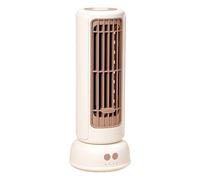 Generico Ventilatore a torre: potente ventola da 7,7 W a 3 velocità | Torre di ventilazione verticale da 1200 mAh per interni ed esterni Asilo Soggiorno Camera da Campeggio Auto Cucina