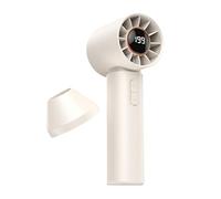 Generico Ventilatore a Turbina Portatile - 6 Velocità con Display Digitale | Ricaricabile USB e Potente per Viaggi e Campeggio 16cm