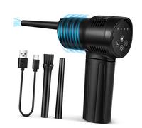 Generico Ventilatore Bomboletta D'aria Per Acari Della Polvere Spolverino Bombole Di Aria Compressa Umidificatore Palmare Detergenti Senza Fili Auto Jet Kit Tastiera Black Abs