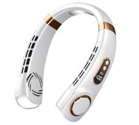 Generico Ventilatore da Collo Portatile - Ventilatore Senza Pale Indossabile | Fan Mani Libere Ricaricabile USB | Flusso d'Air Silencioso a 5 Velocità, Luce LED a Sette Colori, per Spalle, Estate