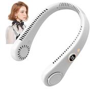 Generico Ventilatore da collo, ventilatore a mani libere, le di raffreddamento alimentate tramite USB, 5 velocità del per uomini e donne, viaggi, escursioni, ciclismo all'aperto