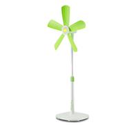 Generico Ventilatore da scrivania CFG Margherita Stand XL EV115 con 5 Pale Morbide e supporto regolabile per ufficio, camera da letto, soggiorno (Bianco/Verde)