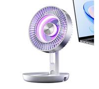 Generico Ventilatore Da Scrivania E Silenzioso,5 Velocità Ventilatore Silenzioso Pieghevole Ricaricabile Con LED,per scrivania da ufficio - Per Viaggio Camera Da Casa E Lavoro Dormire Laptop