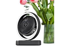 Genérico Ventilatore Da Scrivania,Mini Ventilatore Da Tavolo Con Luce | Oscillante Con 3 Velocità E Luce Per Trucco, Dispositivo Di Raffreddamento