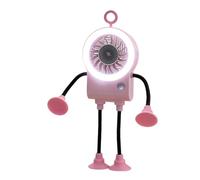 Generico Ventilatore da Scrivania - Mini Ventilatore Portatile Ricaricabile a Forma di Robot con Luce LED, Da Scrivania Personale Con Ventose | Per Viaggio Campeggio Spiaggia Camera Cucina