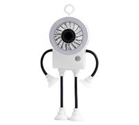 Generico Ventilatore Da Scrivania | Mini Ventilatore Portatile Ricaricabile a Forma di Robot con Luce LED | da Tavolo con Ventose,Per Viaggio Campeggio Spiaggia Camera Cucina