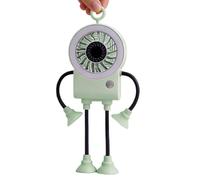 Generico Ventilatore Da Scrivania - Mini Ventilatore Portatile Ricaricabile a Forma di Robot con Luce LED | da Tavolo con Ventose - Per Viaggio Campeggio Spiaggia Camera Cucina