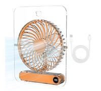 Generico Ventilatore da scrivania per ufficio,Dispositivo Pieghevole Trasparente Portatile USB a Cinque Velocità | per Scrivania da Lavoro,per estate viaggi spiaggia sport escursioni