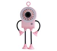Generico Ventilatore Da Tavolo,Mini Ventilatore Portatile Ricaricabile a Forma di Robot con Luce LED | Da Scrivania Personale Con Ventose | Per Viaggio Campeggio Spiaggia Camera Cucina