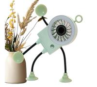 Generico Ventilatore Da Tavolo - Mini Ventilatore Portatile Ricaricabile a Forma di Robot con Luce LED | da Tavolo con Ventose | Per Viaggio Campeggio Spiaggia Camera Cucina