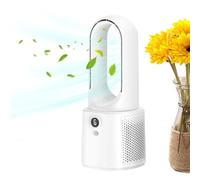 Genérico Ventilatore da tavolo tranquillo senza canto - Piccola luce del dispositivo di raffreddamento USB | Appartamento in camera da da scrivania con flusso d'aria muto a 6 livelli