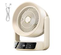 Generico Ventilatore Da Tavolo | Velocità regolabile display digitale USB ricaricabile | Ventilatore da tavolo portatile | per Comodino, Piano Cucina, Camera da, Studio, Dormitorio, Appartamento