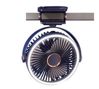 Genérico Ventilatore da tavolo - Ventilatore compatto per camera da letto, ricaricabile, senza fili, con luce notturna, per campeggio, camera da letto, auto, palestra