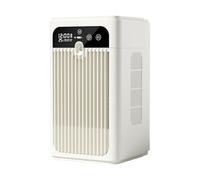 Generico Ventilatore Nebulizzatore Portatile - Ricaricabile 2 Velocità Display Ora Silenzioso | Mini Condizionatore d'Acqua Scrivania | Raffrescatore Evaporativo Umidificatore Serbatoio 500ml Casa
