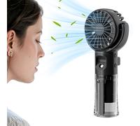 Generico Ventilatore Nebulizzatore Portatile, Ventaglio Nebulizzatore Personale con Acqua, Accessorio Rinnte Ricaricabile USB Mini Climatizzatore con Spray per Viaggio e Camminata per Tutti