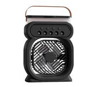 Generico Ventilatore Nebulizzatore - Ventilatore Da Tavolo Nebulizzatore Portatile,3 Velocità Umidificatore Circolatore d'Aria Con Luce Notturna Per Casa Soggiorno Cucina Campeggio Spiaggia