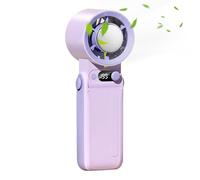 Genérico Ventilatore portatile - 6000 mAh ricaricabile ventilatore a mano personale, pieghevole, per le donne, camera da letto, spiaggia, esterno, auto, ufficio, campeggio