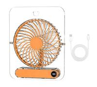 Generico Ventilatore Portatile Da Viaggio,Dispositivo Pieghevole Trasparente Portatile USB a Cinque Velocità | Decorazione per scrivania da ufficio,per Viaggi Campeggio Spiaggia Sport Escursioni Gite
