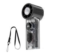 Generico Ventilatore Portatile: Fresco Con Il Flusso D'aria Personalizzato | Display Digitale Con Livelli Di Velocità Continui 1-100 | Batteria USB Da 2000 MAh, Cordino Da Collo Incluso, Polimero ABS