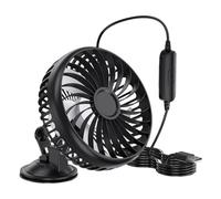 Generico Ventilatore Portatile Per Auto,Dispositivo A Con Flusso D'Aria - Alimentato USB 3 Livelli Regolabile per Camera dei Bambini Camera da Letto Scrivania Dormitorio Comodino Viaggio Cabina