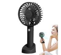 Generico Ventilatore portatile portatile - Mini ventilatore ricaricabile con base e tre velocità, design silenzioso per uso personale | Viaggiare a casa per studiare