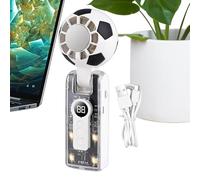 Generico Ventilatore Portatile Ricaricabile - A Forma Di Pallone Da Calcio Con Più Velocità - Ventilatore Compatto A Mano - Per Spettatori, Escursionisti, Concerti, Picnic, Viaggi, Campeggio, Spiagge