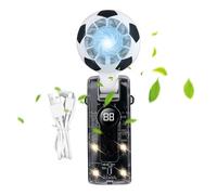 Generico Ventilatore Portatile Ricaricabile,Pieghevole A Forma Di Pallone Da Calcio | Ventilatore Compatto A Mano | per, spettatori, concerti, escursionismo, palestre, campeggio, spiaggia, viaggi