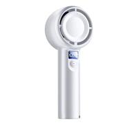 Generico Ventilatore Portatile | Ventaglio Personale Rinfrescante Mano,Raffreddatore D'Aria Silenzioso Con Display Digitale, Alimentato A Batteria 5 Velocità Unisex Per Uso Esterno E Interno