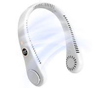 Generico Ventilatore portatile - Ventilatore indossabile a mani libere - le di raffreddamento alimentate tramite USB, 5 velocità del per uomini e donne, viaggi, escursioni, ciclismo all'aperto