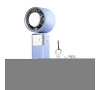 Generico Ventilatore Portatile | Ventilatori Tascabili Silenziosi Senza Pale Portatili,Raffreddatore D'aria Senza Pale Pieghevole Con Display Digitale, Gadget A Batteria Per Camera Viaggi Esterni