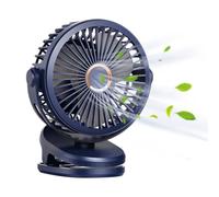 Genérico Ventilatore ricaricato, ventilatore a clip per il letto | Ventilatore da tavolo ridisurabile USB da tavolo, configurazione a 720 gradi, forte flusso d'aria, 4 velocità per casa